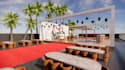 render backyard front yard garden pool patio deck terrace 3d landscape, pavilion