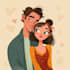 paint custom couple portrait