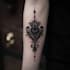 be blackwork tattoo design bold, stencilcustom design