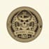 design a striking vintage skull logo