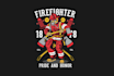 create attractive and imagination fire fighter logo design