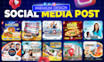 design 30 unique social media posts for your brand for the whole month