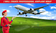 design premium 3d airplane and helicopter wrap, airplane wraps