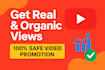 do super fast organic youtube video promotion