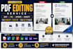 do any PDF work i edit files quickly and efficiently