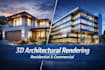 do realistic 3d architectural rendering for residential and commercial buildings