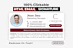 create HTML email signature, clickable HTML email signature