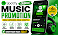 do spotify music promotion, organic music promotion
