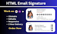 design a professional clickable HTML gmail signature
