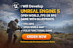 develop unreal engine 5 open world, fps or rpg game with blueprints