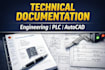 write professional technical documentation for plc and engineering