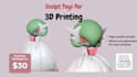 model simple toys and cute figurines for 3d print