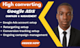 create and manage high converting google ads campaigns