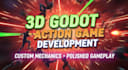 develop a fully polished 3d godot game with custom mechanics