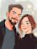 paint custom couple portrait