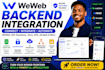 connect weweb to supabase, xano, API, airtable and build workflows