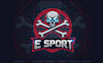 create awesome style crossbones mascot logo with express delivery