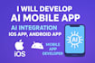 develop ai mobile app, flutter ios android app, ai chatbot and app integration