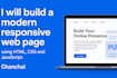 create responsive landing pages with clean UI