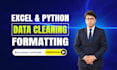 do data cleaning, data extraction, data mining with python and excel