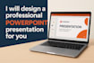 design a creative powerpoint presentation or pitch deck