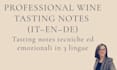 create professional wine tasting notes, content writing
