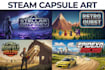 create steam capsule art and game art illustrations