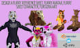 create a custom 3d avatar commission, vrchat avatar, vr character, furry avatar