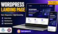create a wordpress landing page for small business