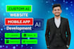 develop ai website, ai chatbot agent, ai web application, ai software devloper
