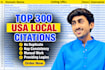build 300 USA local citations and directory submission