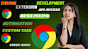 develop custom chrome extension or browser extension