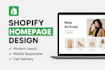 do stunning shopify homepage design
