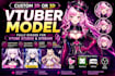 create a custom 2d 3d vtuber model live2d vrm fully rigged and stream ready