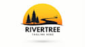 make eye catching river tree sunset logo