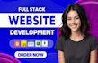 build website as a full stack developer, website development