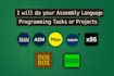 do nasm, mips, masm, x86, 8086 assembly language projects