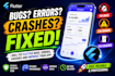 fix flutter bugs, errors, crashes and improve your app