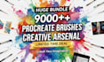 give you complete 9000 procreate brush set
