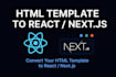 convert your HTML into a clean, fast, and responsive react