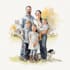 hand paint professional watercolor portraits