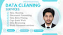 do data cleaning processing and formatting in excel and word documents
