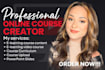 create online course, elearning course creation, video course, training videos