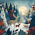 create a beautiful illustrated christmas card