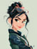 beautiful portrait in disney cartoon