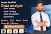 do data analysis using python sql excel power bi tableau