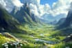 fantasy landscapes, illustration, environment