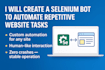 create a selenium bot to automate repetitive website tasks