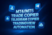 develop forex trade copier, telegram signal copier, tradingviews signal strategy