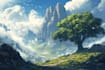 digitally paint fantasy landscape